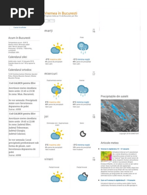Vremea Bucuresti Judetul Ilfov Prognoza Meteo Pe 10 Zile