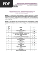 Zonificacion Catastral y Tablas de Valores Unitarios de Campeche 2016