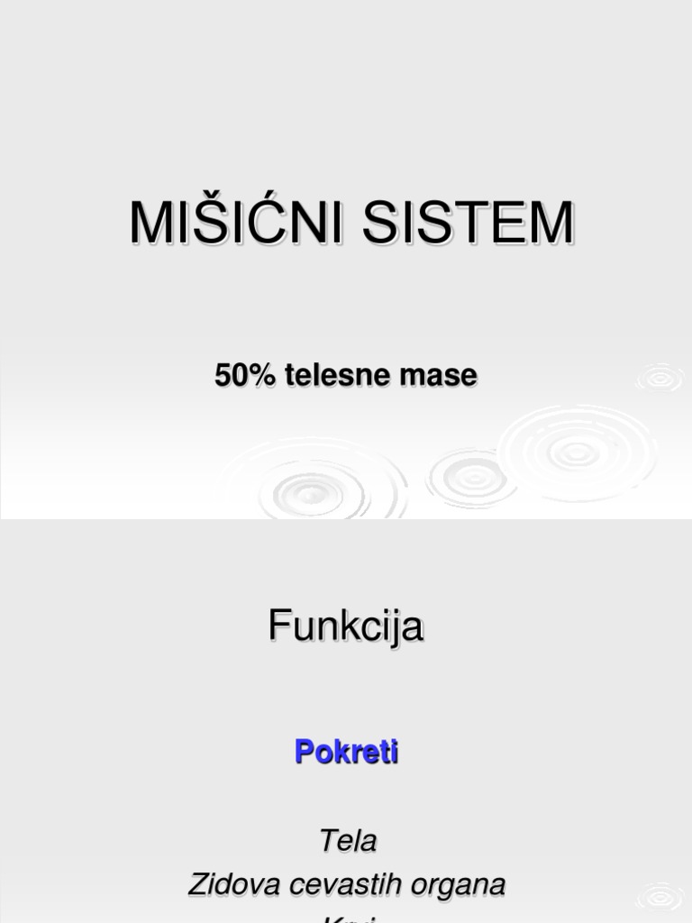 Misicni Sistem | PDF