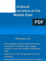 Cultural Characteristics of the Middle East