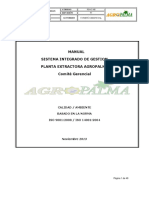 Manual Integrado de Gestion Planta Extractora Agropalma