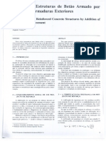 Reforço de estruturas de betão por adição de armaduras