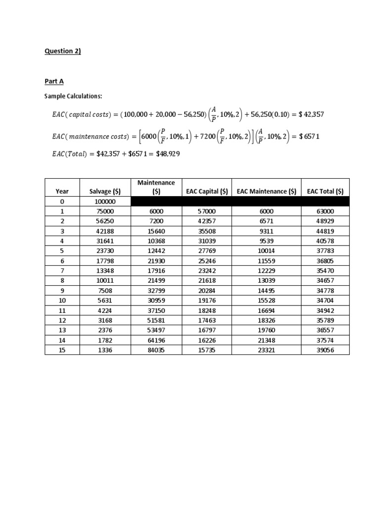EAC Calculations for Roller Conveyor | PDF
