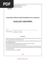 Prova Auxiliar Judiciario 2005