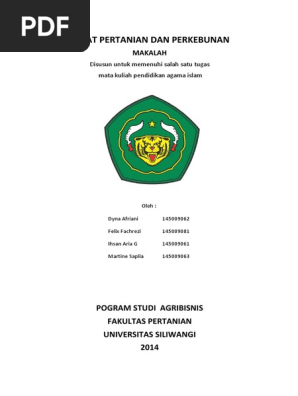 Zakat Pertanian Dan Perkebunan Makalah