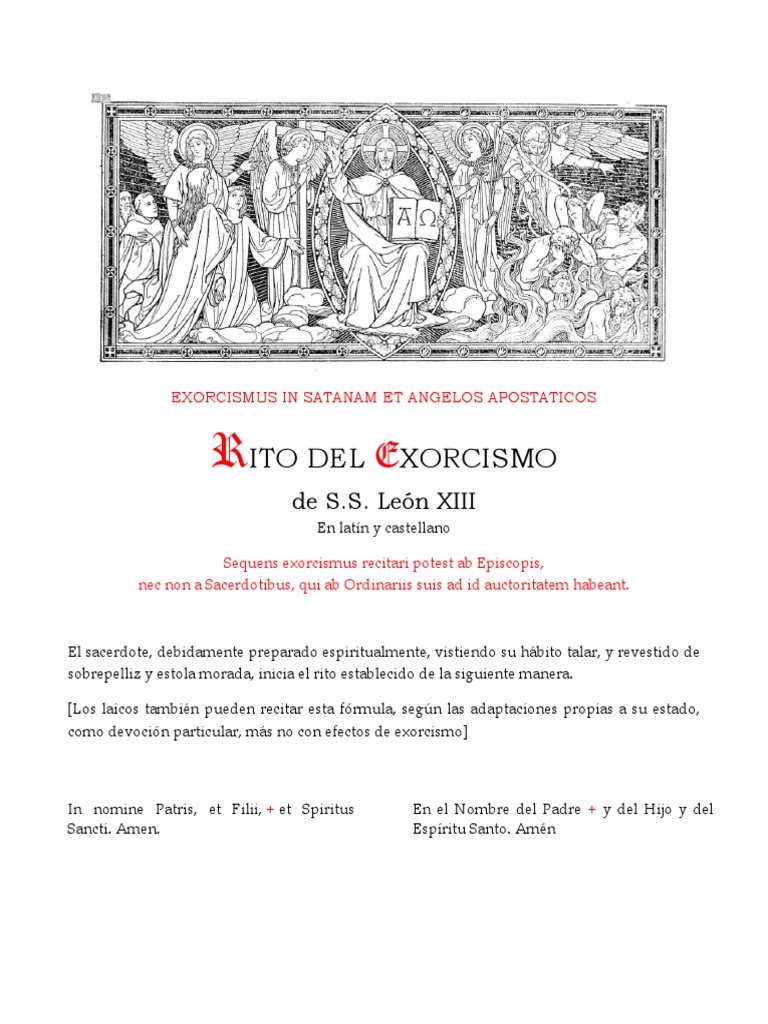 Rito de Exorcismo en Latín y Español | PDF | Satán | Cristo (título)