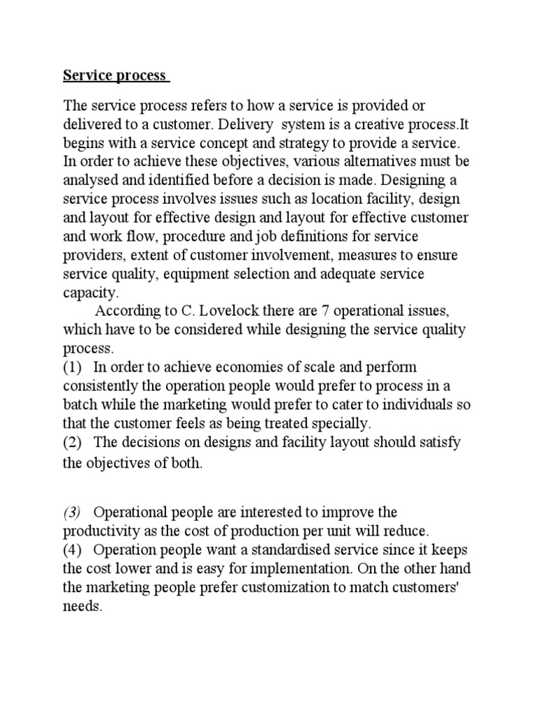 Service Process: (3) Operational People Are Interested To Improve The ...