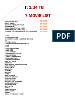 1.34 TB 2016/2017 Movie List
