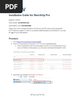 Installation Guide For SketchUp