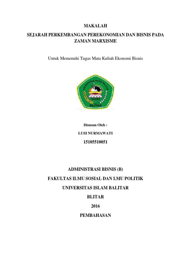 Makalah Ekonomi Bisnis