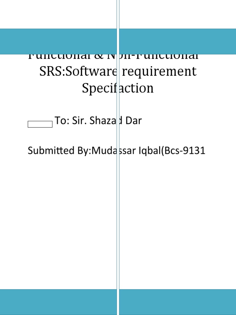 Functional vs Non-Functional Requirements | PDF | Specification ...
