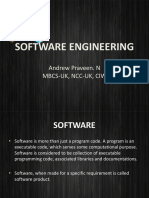 Software Engineering: Andrew Praveen. N Mbcs-Uk, Ncc-Uk, Ciw