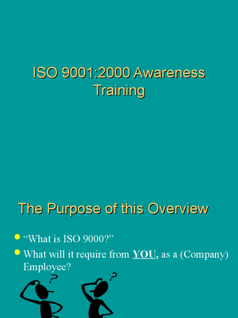 ISO 9001:2000 Awareness Training Guide | PDF | Iso 9000 | Audit
