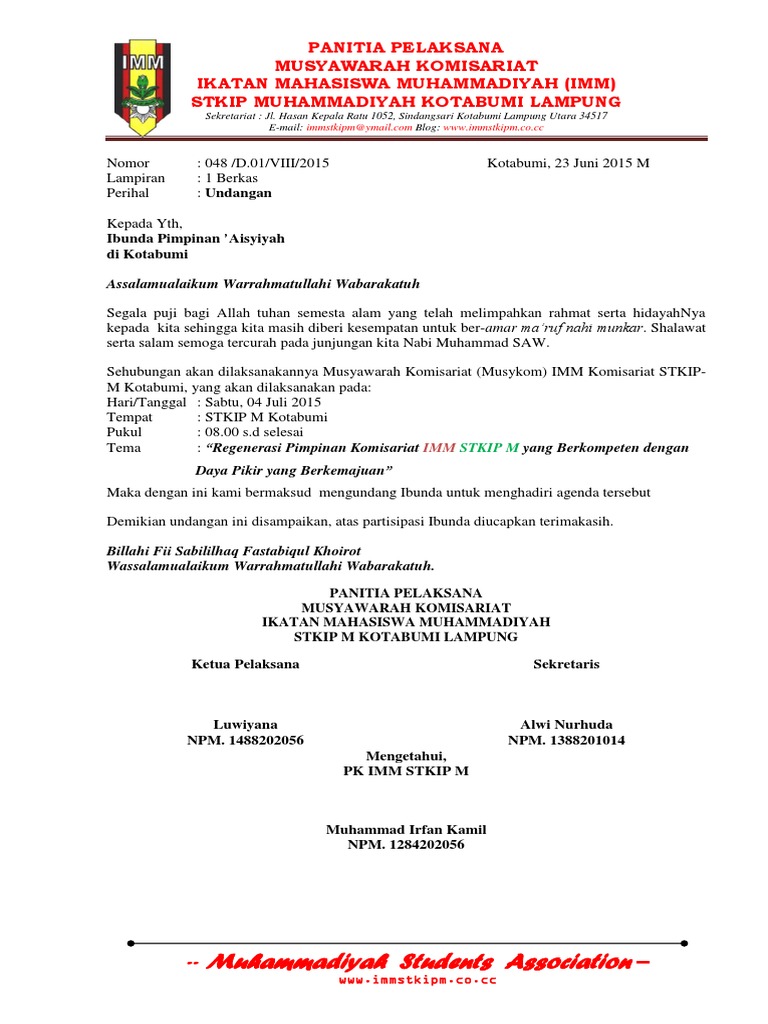 Undangan Aisyiyah | PDF