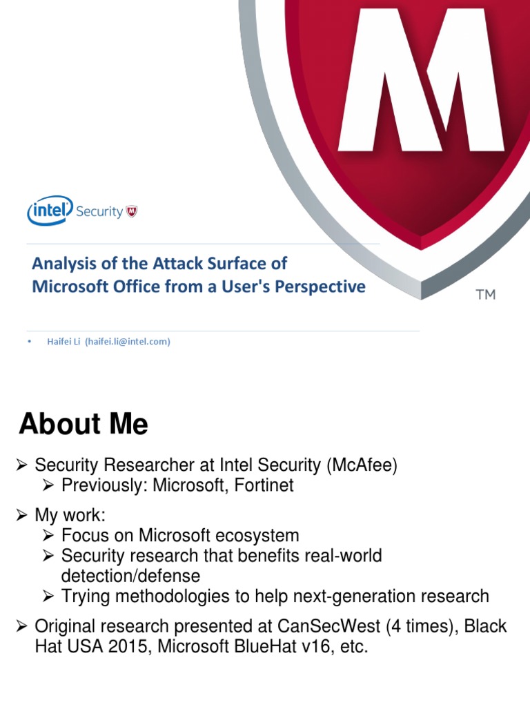 Analysis of The Attack Surface of Microsoft Office From User ...