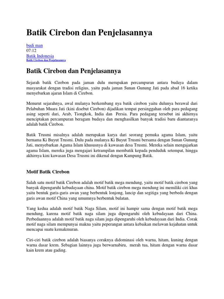  Batik Cirebon dan Penjelasannya  docx