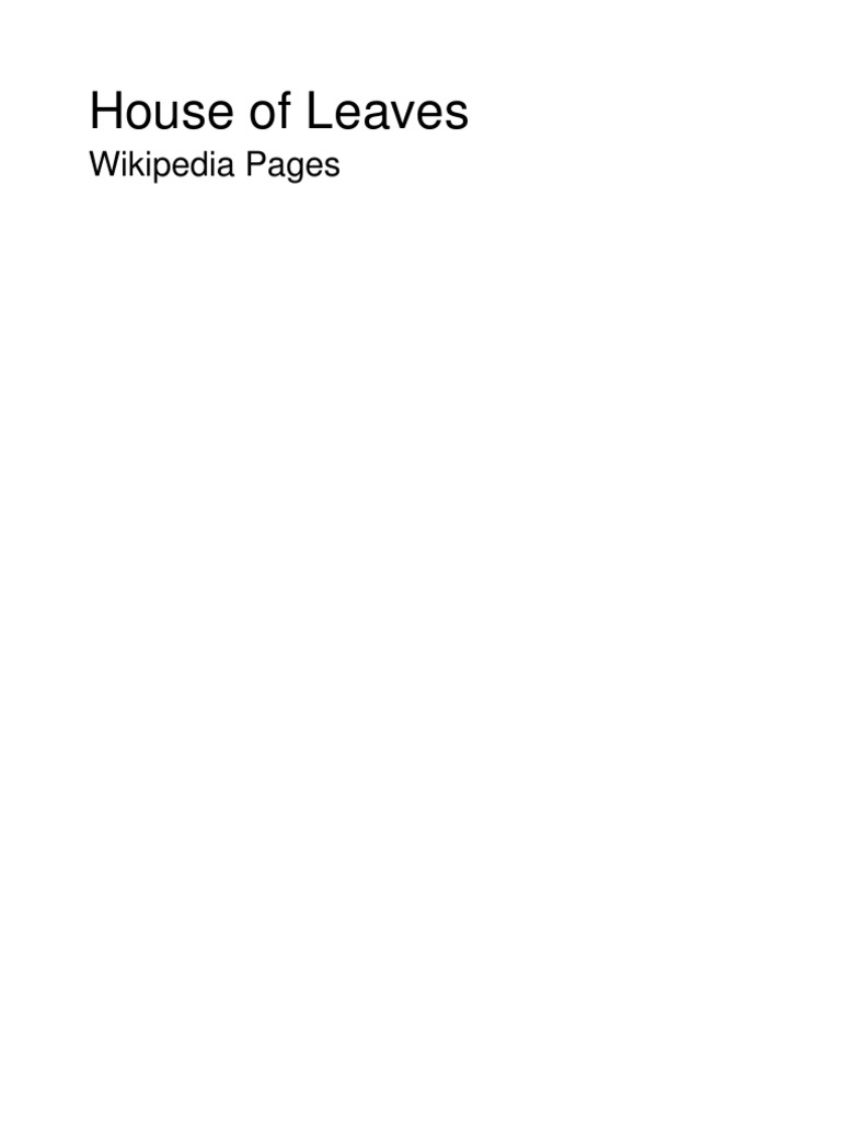 768px x 1024px - House of Leaves Wiki Pages | PDF | Books