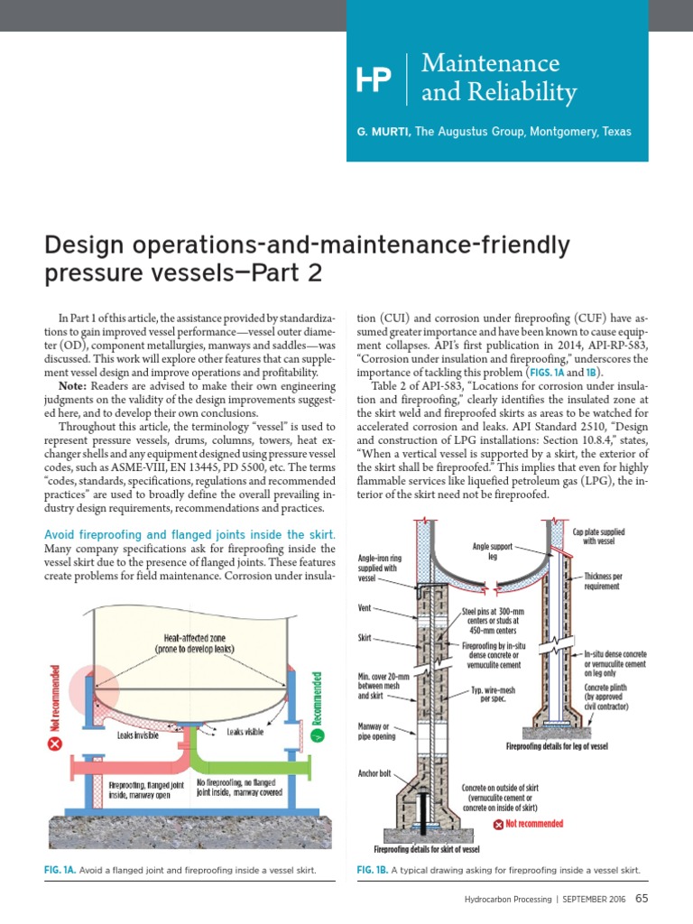 Skirt Support Design for Pressure Vessels | PDF | Structural Steel | Valve