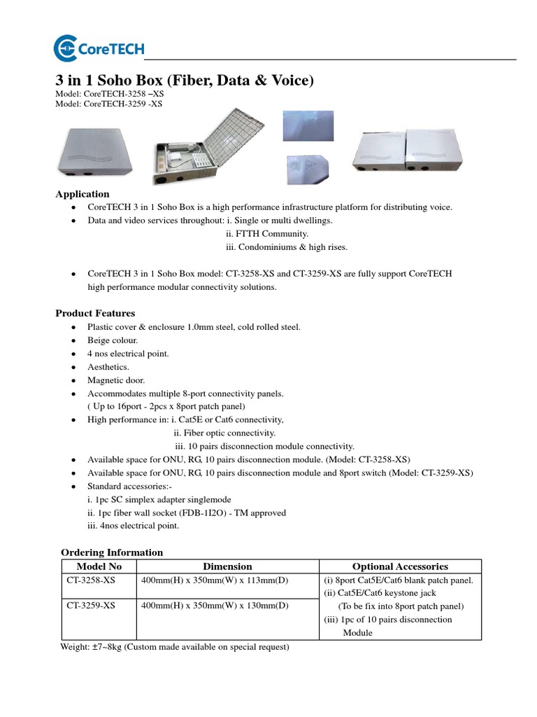 Coretech 3in1 Soho Box1 | PDF