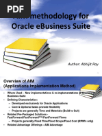 Aim Methodology For Oracle Ebusiness Suite: Author: Abhijit Ray