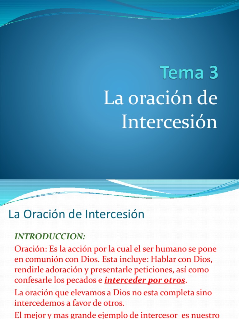 Oración de Intercesión: Guía y Ejemplos | PDF | Oración | Religión y ...