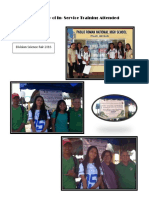 Summary of In-Service Training Attended: Division Science Fair 2016