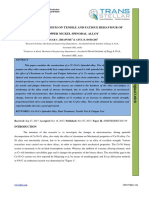 Effect of Chromium On Tensile and Fatigue Behaviour of Copper Nickel Spinodal Alloy