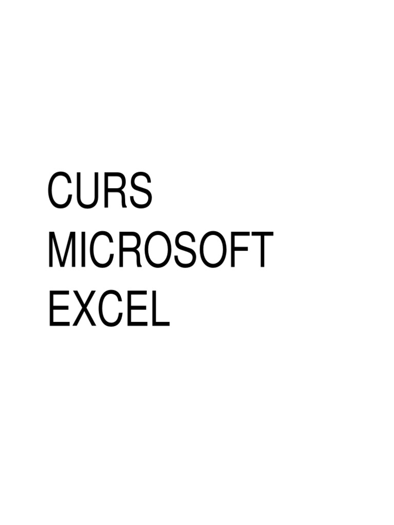 Curs Excel PDF | PDF