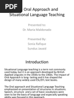 The Oral Approach and Situational Language Teaching