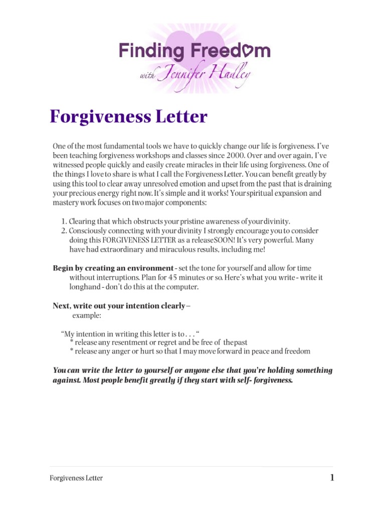 sample essay on forgiveness
