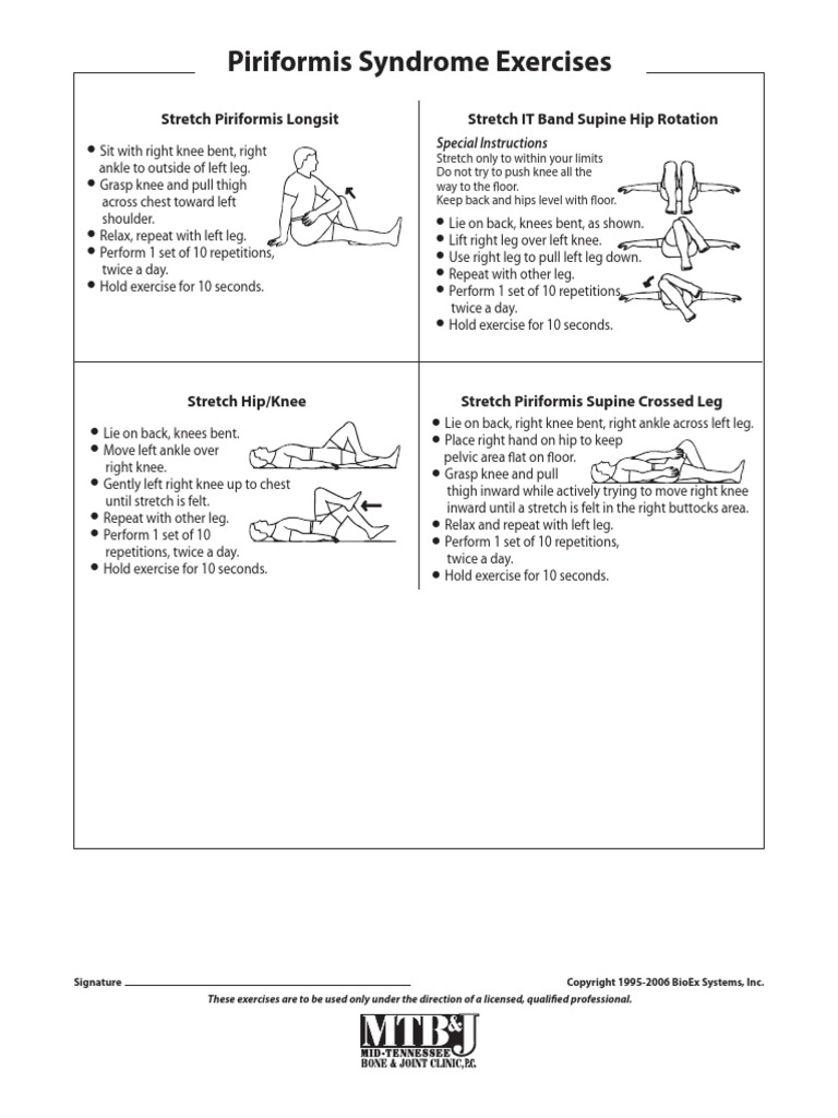 piriformissyndrome-exercise-sheet.pdf | Knee | Anatomical Terms Of Motion