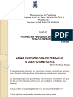 8 AULA Atuar em Psicologia Do Trabalho, o Desafio Emergente