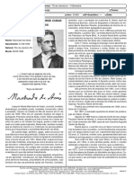 TD de Literatura - 2 Ano - Prof Maryval - Memorias Postumas de Bras Cubas - Machado de Assis