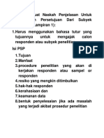 Cara Membuat Naskah Penjelasan Untuk Mendapatkan Persetujuan Dari Subyek Penelitian