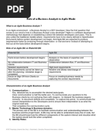 Role of A Business Analyst in Agile Mode