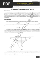 PG Notes on Semiconductors (Part-1)