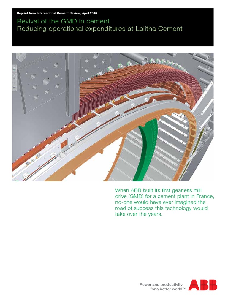 Gearless Mill Drives in Cement Applications | PDF | Transmission ...