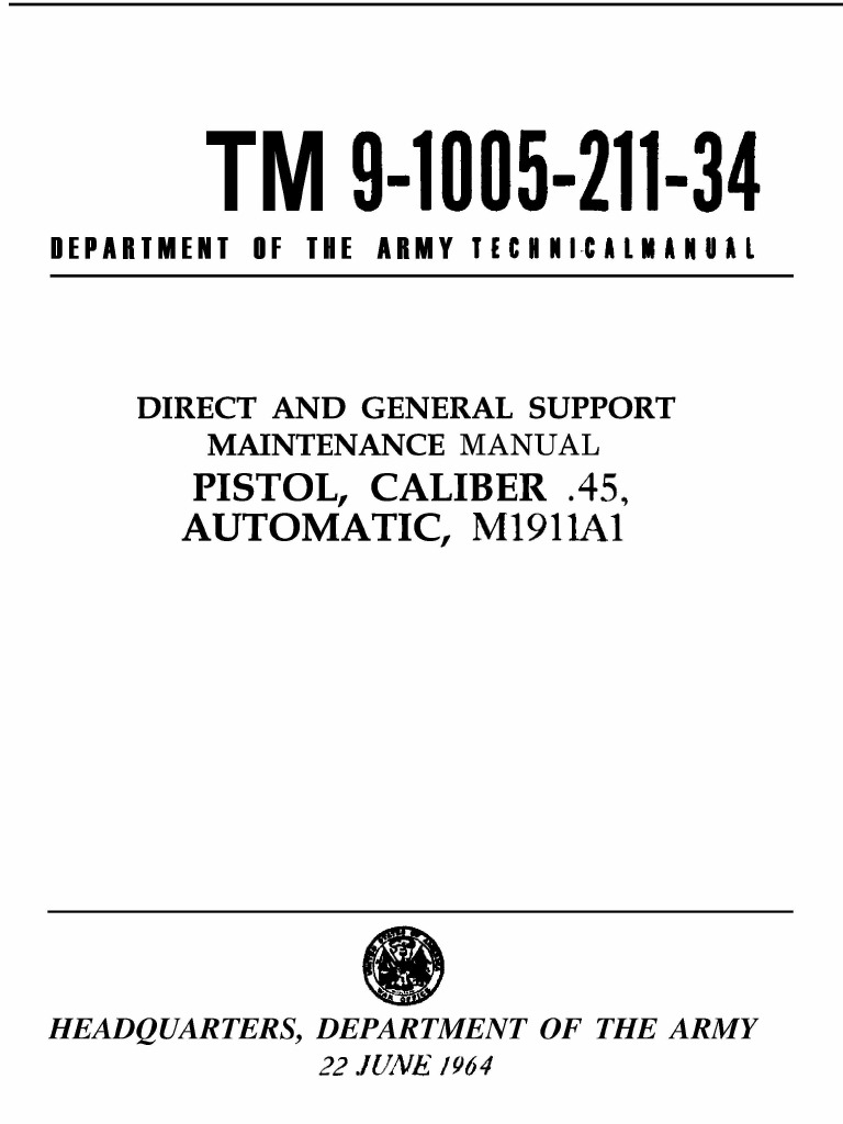 United States Army TM 9100521134 22 June 1964 PDF