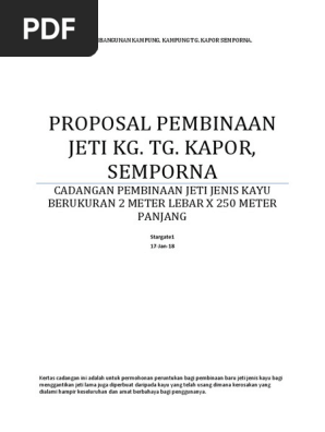 Surat Memohon Jeti Baru Untuk Kegunaan Nelayan