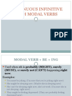 Continuous Infinitive With Modal Verbs