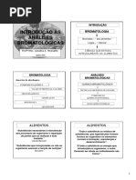 1ª Aula Introdução Às Análises Bromatológicas