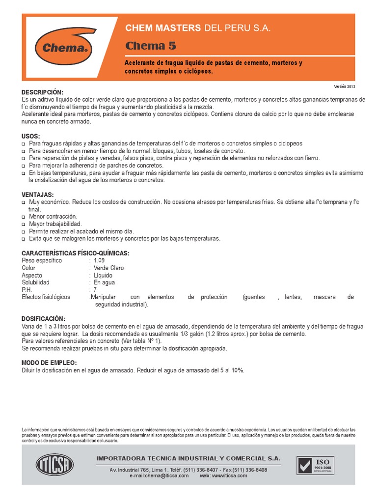 Chema5 PDF | PDF | Cemento | Hormigón