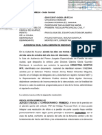 Resolución judicial sobre medidas de protección por violencia familiar