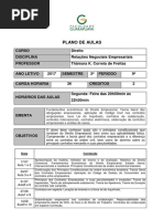 Novo Plano de Aulas Relações Negociais Empresariais