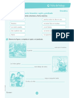 Ficha de Gramática La Oración Bimembre Sujeto y Predicado