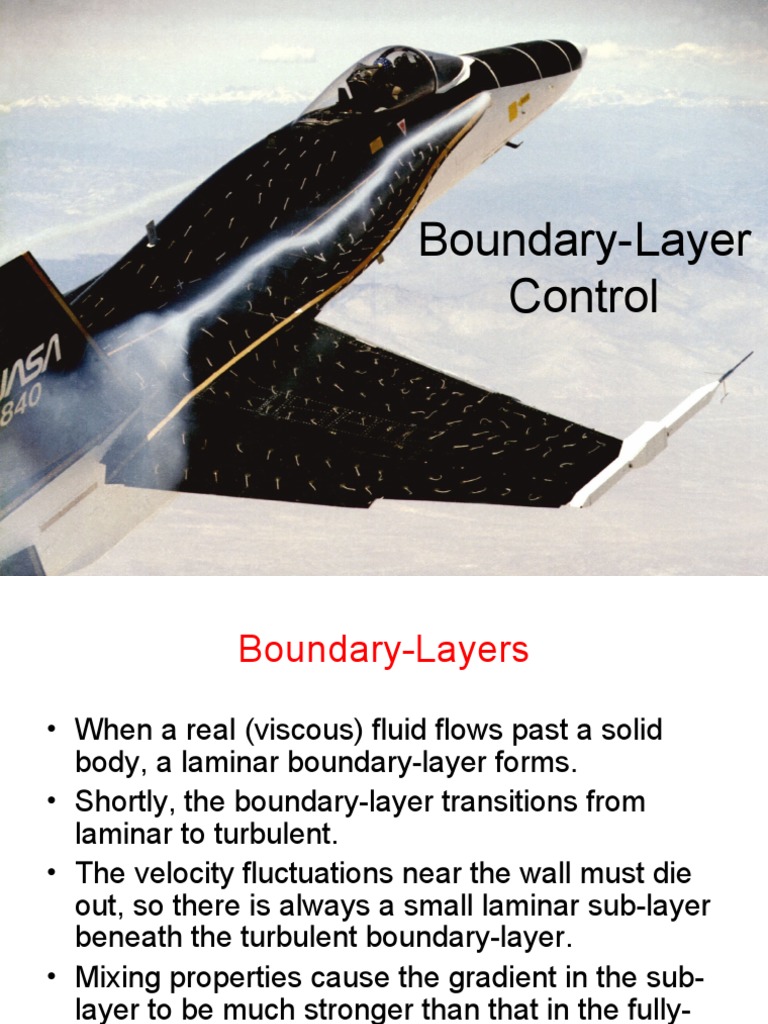 Boundary Layer Control Techniques in Aviation | PDF | Boundary Layer ...