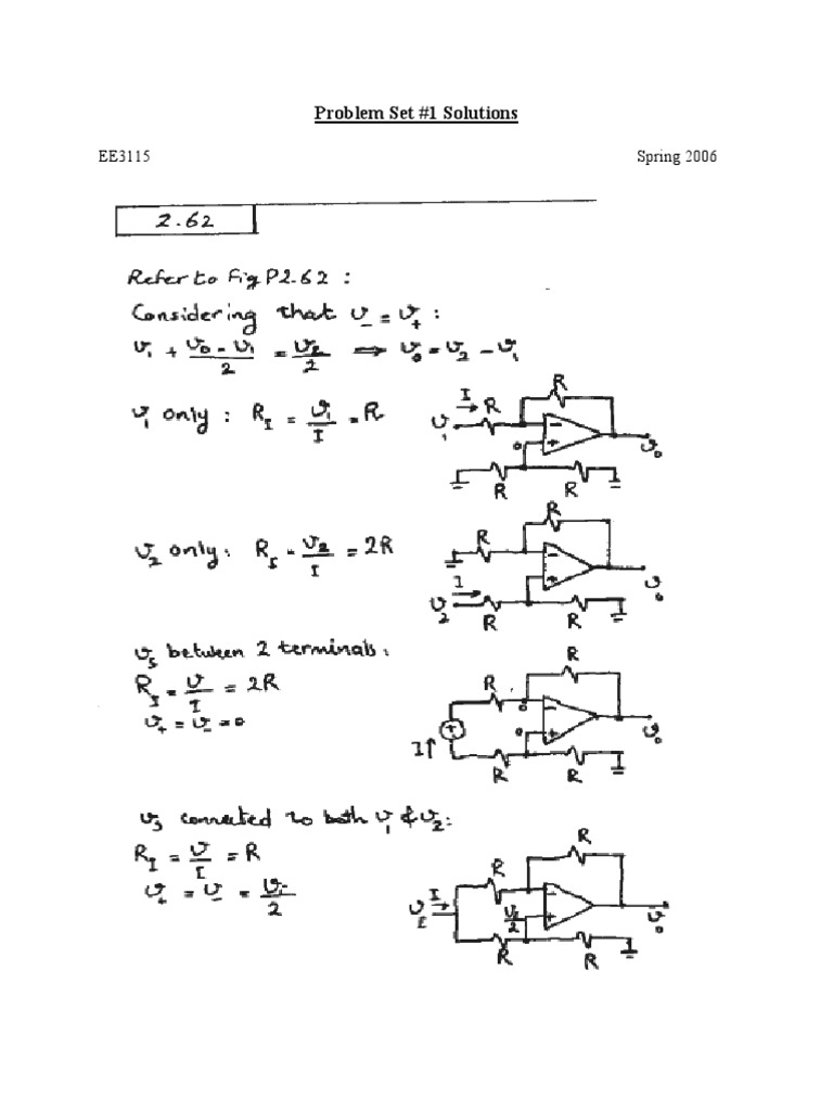 EE3115 Problem Set #1 Solutions | PDF