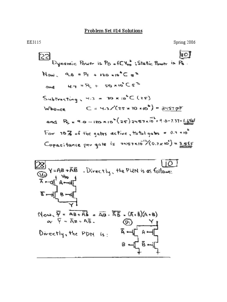 EE3115 Problem Set #14 Solutions | PDF