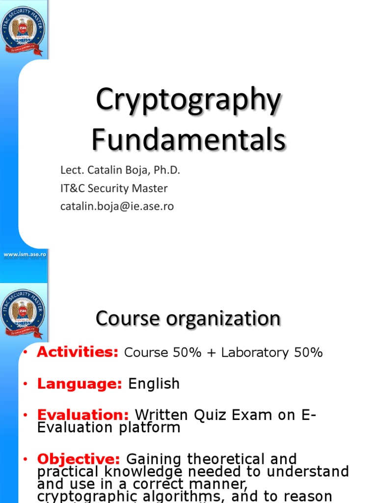 Cryptography Fundamentals EN PDF | PDF | Cryptography | Key (Cryptography)