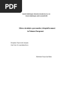 Libera Circulație A Persoanelor Și Dreptul de Muncă În UE